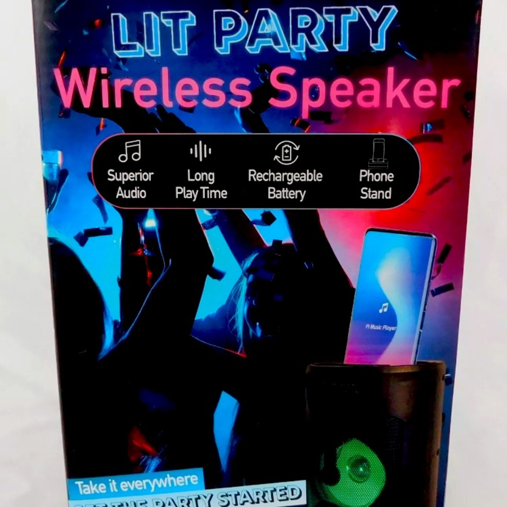 Lit Bluetooth wireless speaker by iHip Multicolor